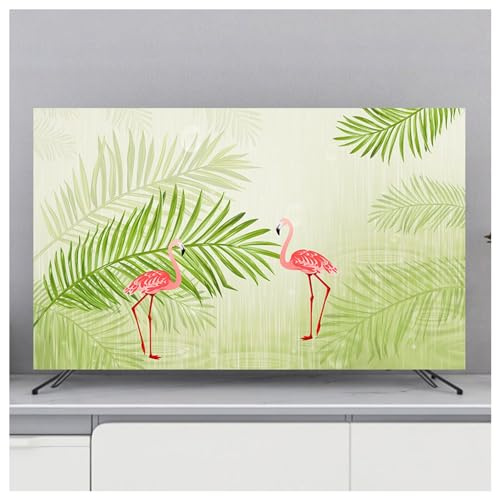 BLUEZY Indoor TV Cover 32-80 TV/PC Covers Indoor Display Cover TV Dust Cover Soft Polyester Fabric Printed Dust-Proof Protector for Flatscreen Television, Smart TV F,70in