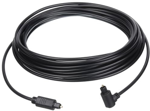QUARKZMAN Fibre Ottico Audio Cavo 90 Grado Digitale Audio Ottico Cavo 29,5FT Lungo TOS Ottica Collegamento Cavo PVC Plastica Connettore per TV DVD Amplificatore Stereo Nero