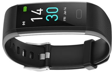 BEAHING Smart Watch Fitness Tracker Bracciale S5 attività Temperatura della frequenza cardiaca Impossibile per Donne Uomini Neri