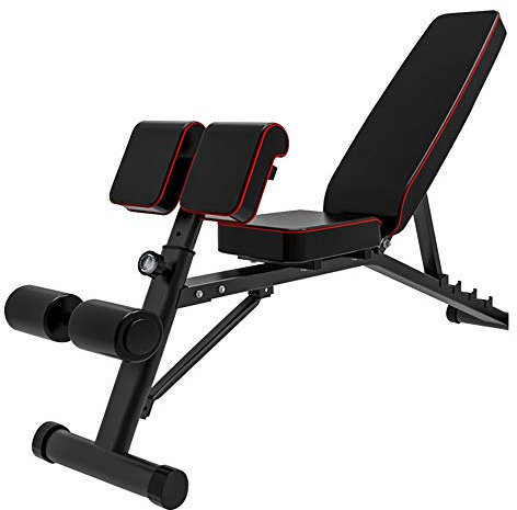 BOSHYUM Fitnessbank, verstellbare Bank, Hantelbank mit Mehreren Positionen, Fitnessbänke, Sit-Up-Bauchmuskelbänke, Rücken-Hyper-Extension-Trainingsbank, Bauchmuskelkrafttraining