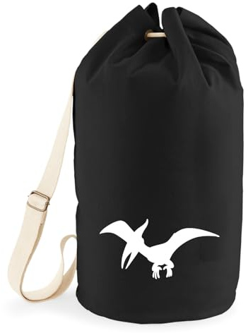 Huuraa Seesack Pteranodon Dinosaurier 20 Liter Black Baumwolle Rucksack Geschenkidee