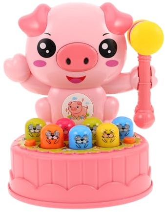 Hohopeti Marteau Apprentissage pour Garçon Fille Jeu de Marteau et Taupe Cartoon Coloré Développe la Coordination Capacités Motrices pour Tout-Petits