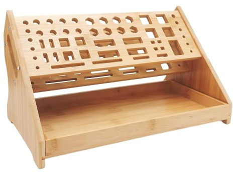 Panel de herramientas – Contenedor de engranajes de madera | Estante de clasificación de dispositivos de encimera, accesorios de estación, garaje, zona de trabajo, bandeja de cobertizo, hardware