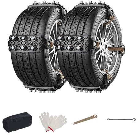 TgGreat Schneeketten FüR Hyundai ix35 2010-2023 2024 2025, Schneekette, Reifenketten, Anti-Rutsch Wiederverwendbare FüR Reifenbreiten 165-265mm FüR Matsch Sand Schnee EIS GeläNdefahrten