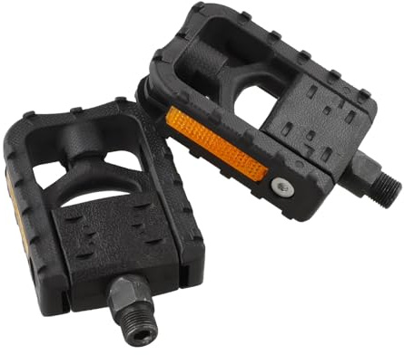 Opatiny Plegable para pedales de bicicleta de montaña y bicicletas plegables para material de polipropileno negro, antideslizante, agarre mejorado y control de instalación, piezas de repuesto