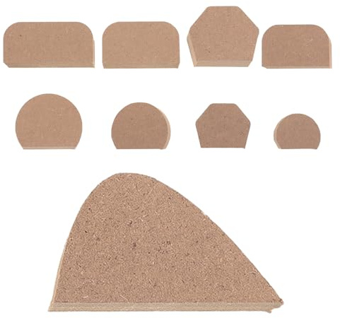 Cabilock 9 Moldes para Asas de Tazas de Cerámica, Herramienta Manual para Hacer Mangos, Accesorios para Tazas de Bricolaje, Tablero Mdf Resistente, Set de 9 Piezas para Artesanía Cerámica