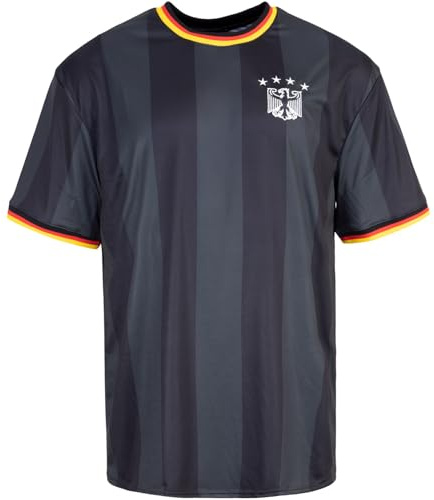 UNIVERSAL ATHLETICS Männersport Deutschland Germany Team Trikot Jersey (DE/NL/SE/PL, Alphanumerisch, L, Regular, Regular, Schwarz)