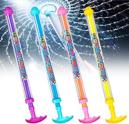 4PCS Firework Water Gun, Romantic Firework Style Water Spray Toy, Water Firework Sprinkler, High Pressure Pull-Out Sprinkler Spray Toys, Family Friends Interactive Pool Game for Pool Party