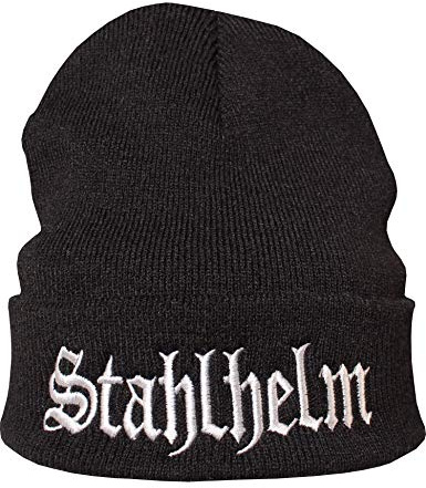 Berretto: Stahlhelm - Elmetto d'Acciaio - Moto - Heavy Metal/Berretto di Lana/Berretto Invernale/Beanie/Berretto/Cappello/Berretto Uomo/Unisex/Berretto Sci/Regalo Moto
