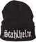 Baddery: Motorrad Mütze Herren - Stahlhelm - Geschenk für Motorradfahrer - Biker Strickmütze (One Size - Schwarz)