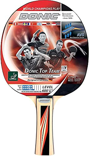 Sport2000 Donic-Schildkröt TOP Teams 600 Tischtennisschläger VPE 6 Stück rot schwarz