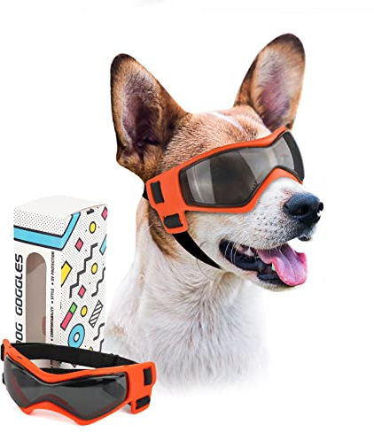 PETLESO Gafas de protección para Perros, Anti-UV, protección de los Ojos para Perros pequeños y medianos