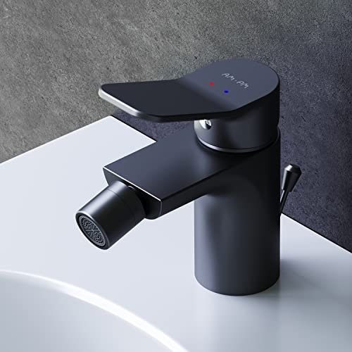AM.PM X-Joy FXA83122 Einhebel Bidet-Armatur, kratzfest, Wandmontage, für eine Wandbefestigung in Badezimmer und Gästebad geeignet, leicht zu reinigen, Schwarz matt