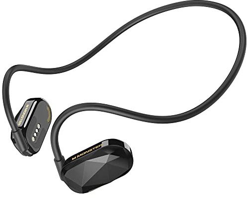 Monster Aria Free - Auriculares de conducción aérea con Auriculares inalámbricos, Orejas Libres, Llamadas claras, micrófono Integrado, 8 Horas de autonomía, Bluetooth 5.3 Deportes, Negro