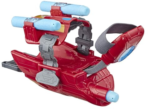 Star Wars Marvel Avengers, Gant Lance Projectile d'Iron Man avec 3 fléchettes Nerf pour Jeu de rôle et de déguisement, à partir de 5 Ans