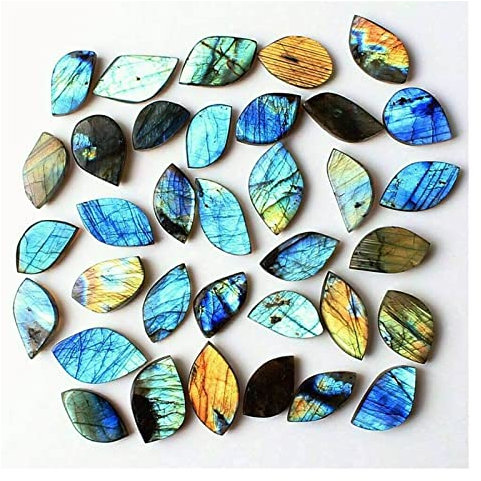 GURSAC Natürlicher Kristall Natürlicher Kristall, rau, 1–100 Stück, Labradorit, Freiform-Anhänger, Geschenk, Mineralprobe, Cabochon, Edelstein, Schmuck for Selbermachen (Size : One Size)