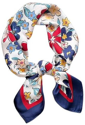 GIMIRO Damen Quadratisches Tuch Polyester-Seidenlook 70 x 70 cm