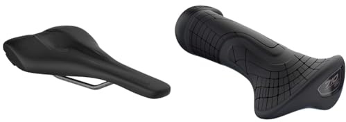 SQlab 614 Ergowave Active 2.1, Gravel & Cyclocross Fahrradsattel SQlab & 2118 Unisex Sqlab Griffe 710, Größe Griff, Schwarz, L EU