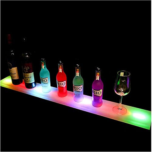 Weinregal Beleuchtete LED-Flaschenregale beleuchtetes LED-Spirituosenregal mit Fernbedienung für die Hausbar (Farbe: 500 x 110 x 24 mm)