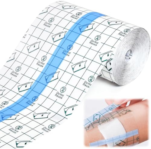 XSHAO® Pansement Tatouage Waterproof, 15 cm x 10 m Bandage Transparent Imperméable pour Sport/Douches/Protéger Tatouage