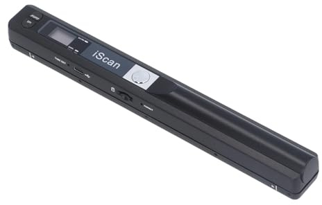 Portable Scanner, 8.27 Inch Photo Scanner for A4 Documents Pictures Receipt in 900 DPI, A4 Color Mobile Handheld Scanning Wand Uploads Images to Computer Via USB Cable (Black)