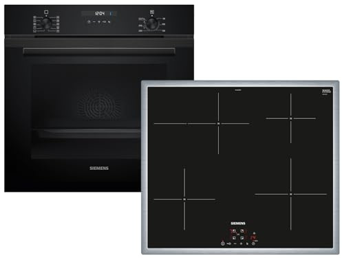 Siemens Set EQ522I1BZ Backofen Deep Black Inox HB237GBB3 + Induktionskochfeld autark EH64KBFB5E