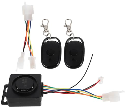 Luxshiny Sistema Antirrobo Alarma para Bicicleta Eléctrica y Scooter Eléctrico, Incluye Mando a Distancia y Sensor de Vibración para Uso Urbano y Rural 36-72v Construcción Robusta