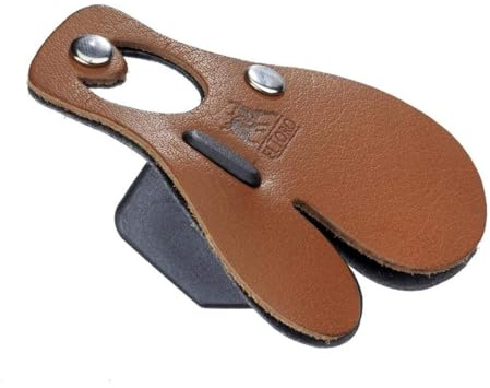 elToro Fingertab - Ledertab mit Fingertrenner, Rechtshand | Schießhandschuh aus 3 Schichten (Leder, Gummi, Wildleder) – Robuster Fingerschutz für präzises Bogenschießen