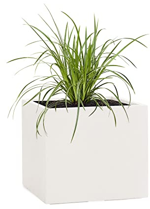 Pflanzwerk® Pflanzkübel Cube Sand 38x44x44cm *Frostbeständiger Blumenkübel* *UV-Schutz* *Qualitätsware*