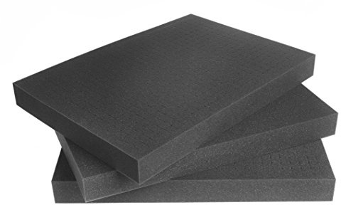 500mm x 350mm x 45mm - Rasterschaumstoff Würfelschaum Werkzeugkoffer Kamerakoffer Schaumstoff