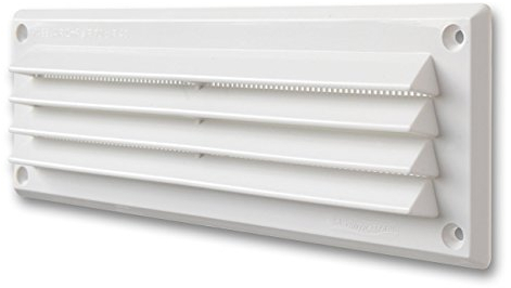 La Ventilazione CR237B Griglia di Ventilazione in Plastica Rettangolare da Sovrapporre, Bianco, 227x80 mm