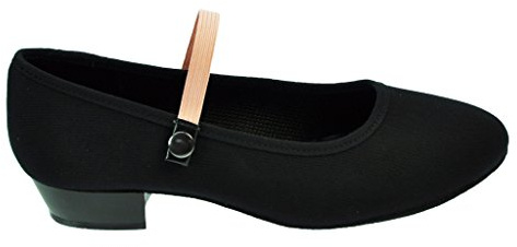 Starlite Women's Syllabus Canvas Character Shoe, Low Heel, Black, UK Size 5