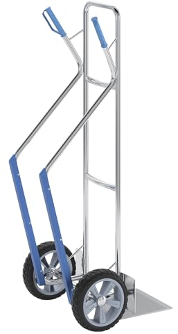 eurokraft | basic | Aluminium-Sackkarre | Schaufel BxT 300 x 290 mm | mit Gleitkufen