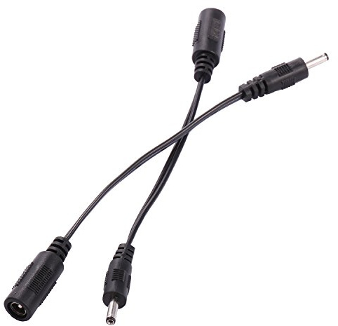 COLM 5.5mm x 2.1mm female to 3.5mm x 1.35mm Male Plug socket DC Power Adapter cable 2pcs