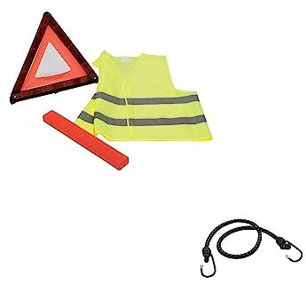 COMPATIBILE CON VOLVO XC60 ARTICOLI PER AUTO KIT STRADALE TRIANGOLO DI EMERGENZA+GIUBBINO FLUO+CUSTODIA IN DOTAZIONE ACCESSORIO PER VEICOLI KIT SOS OMOLOGATI