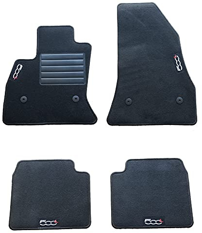 AUTOFORNITURE ITALIA TAPPETI TAPPETINI Auto con Loghi E Bottoni di Fissaggio (500L RESTYLING)