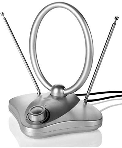 Antenna interna TV amplificata 42dB per DVB-T (DVB-T), UHF, VHF e FM, funziona a 220Vac