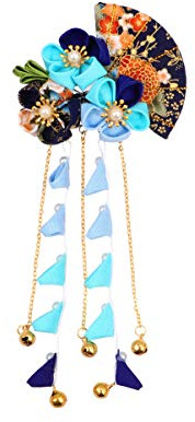 Beaupretty Japanischer Haarschmuck Hefeng Haarklammer Mit Langer Quaste Klassischer Kimono Stil Haarclip Für Hochzeit Festival Und Alltag 7X3 Zoll