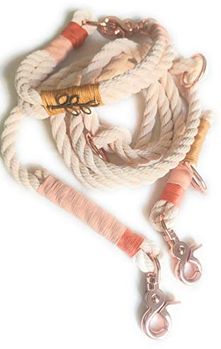 Tau Hundeleinen Halsband Set in Creme Pastell | Set Hello Spring