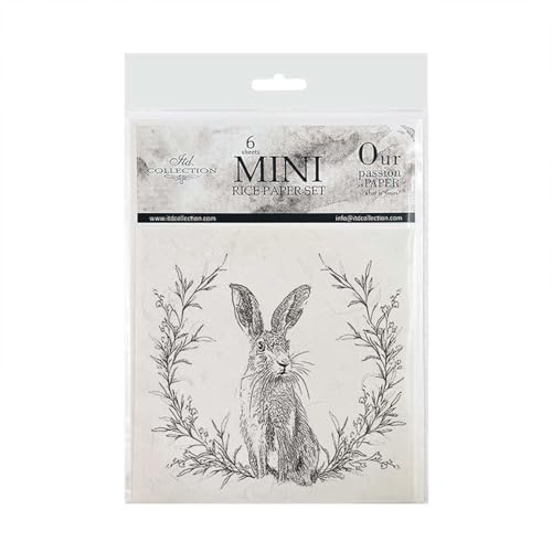ITD Collection - Mini Decoupage Papier - Decopatch Papier 14,8 x 14,8 cm - 6 Blätter Scrapbooking - Dekorpapier für DIY Alben Bullet Journals (RSM053)