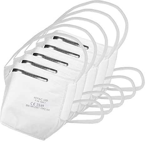 Trend Lightweight FFP2 HEPAC Filter Mask, Pack of 5, Efficient Particulate Capture & Day-Long Comfort, RPE/FFP2/A/5