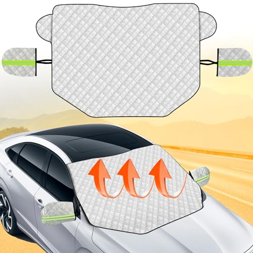 Parasole Auto con Fissaggio Magnetico, Parabrezza Proteggi Dalla Neve Ghiaccio Gelo Sole UV Polvere Resistente all'acqua (145 * 118)