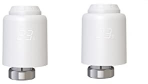 RANRAO 2 Stück Heizkörperthermostat Elektronisch - Programmierbares WLAN Erweiterbares Heizkörperthermostatventil - Thermostat heizung Digital - Kompatibel für Google-Home und AIexa