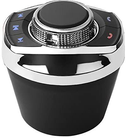 Pulsante di controllo a forma di tazza multifunzione a otto tasti Pulsante di controllo del volante remoto wireless per auto universale per autoradio Android Sistema navigazione GPS con luce a LED