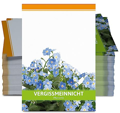 FLORTUS Vergissmeinnicht für Gastgeschenke (100 Tütchen) | Blumensamen perfekt als Dankeschön Geschenke, Werbegeschenke & Gastgeschenke Hochzeit