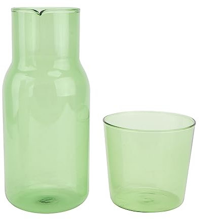 Cabilock Cabecera Vasos Agua Verde Agua Junto A La Cama Jarra de de con de Botella de Enjuague Bucal Jarra de Jarra de Café para Vino Y 500 (Verde) Junto A La Cama con