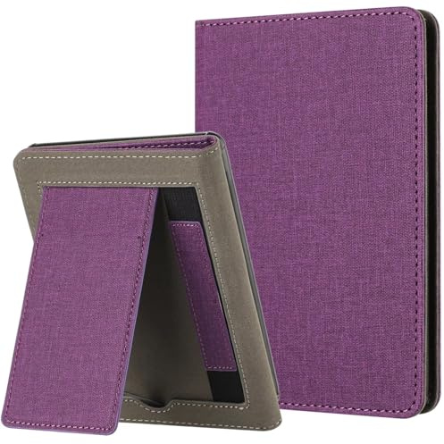 MOKASE Hülle für 6 Zoll Kindle Paperwhite 5/6/7. Generation 2012,2013,2015,2016 (Modell: EY21/DP75SDI), Schlau Schlaf/Aufwach mit Handschlaufe & Kartenfach für Kindle Paperwhite, Purple