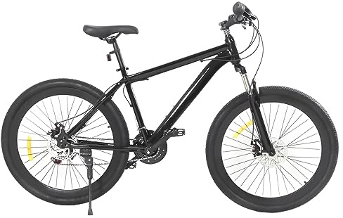 QRANSEUYXY 26 Zoll Erwachsene Fahrrad, 21-Gang Erwachsene Fahrrad Mountainbike mit Scheibenbremsen stoßdämpfende Rahmen, für Damen Herren