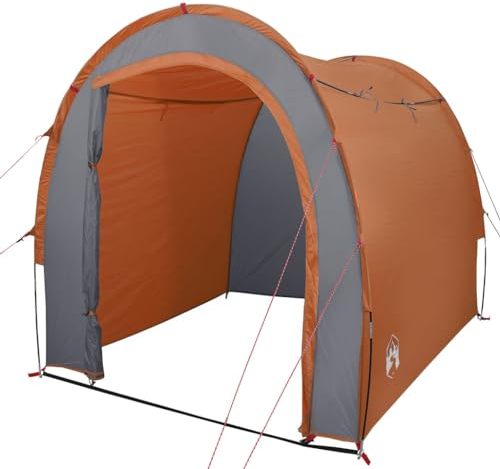 vidaXL Tente de Rangement, Tente d'Ombrage avec Sac de Transport, Auvent de Camping, Abri de Jardin Terrasse Extérieur, Orange Imperméable