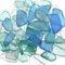 LATERN 600g Sea Glass Pieces, 22 OZ Cobalt Blue, White & Green Frosted Flat Sea Glass Vase Filler Crushed Sea Glass for Home Aquarium DIY Art Craft Beach Wedding Party Decor